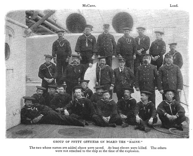 Petty officers on the Maine